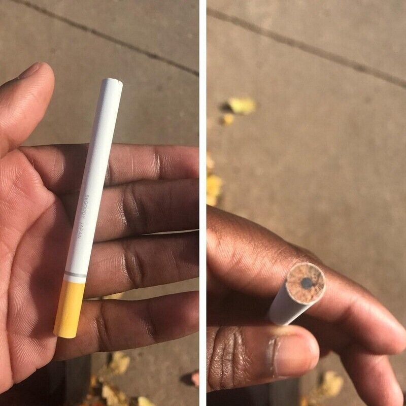 «Нашел на улице карандаш, который выглядит как сигарета»