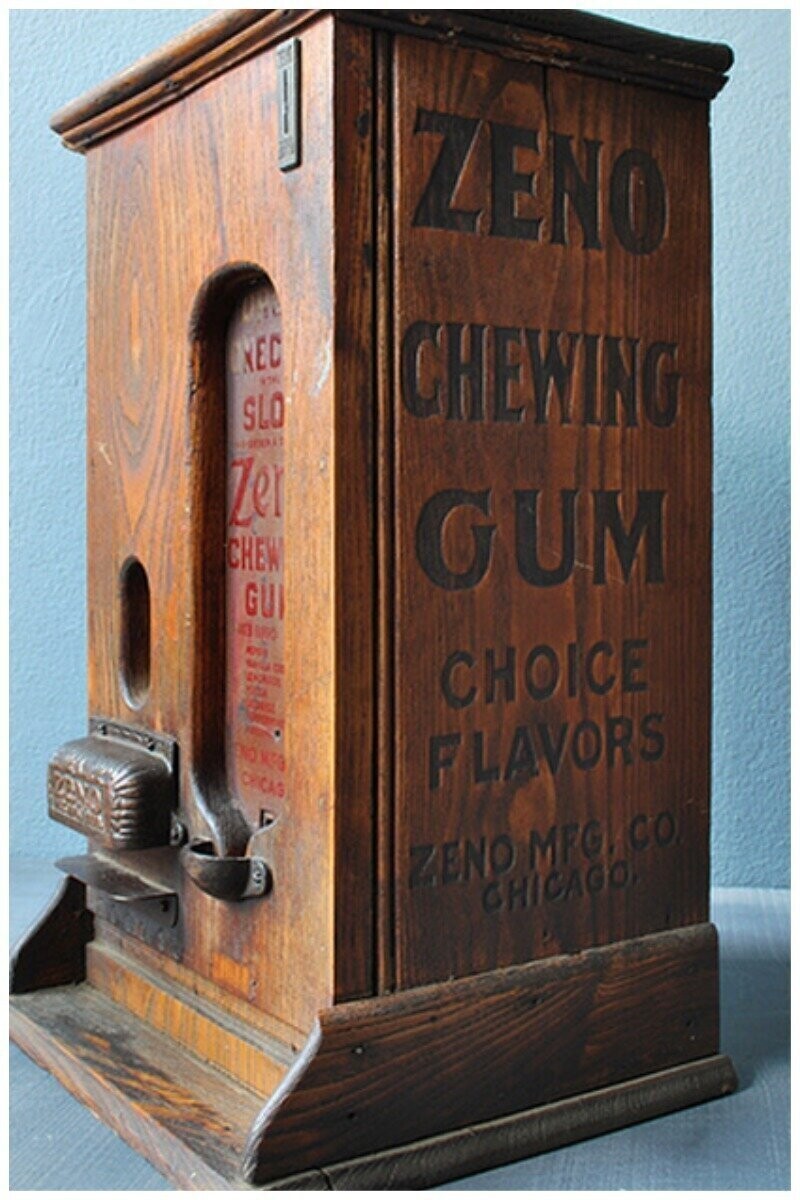 Первый аппарат по продаже жевательной резинки, 1890 год