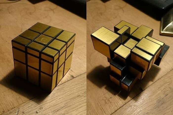 Кубик Рубика, грани которого отличаются не цветами, а формой