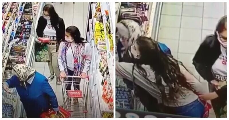 Две карманницы, укравшие кошелек у пенсионерки в Таганроге, попали на видео