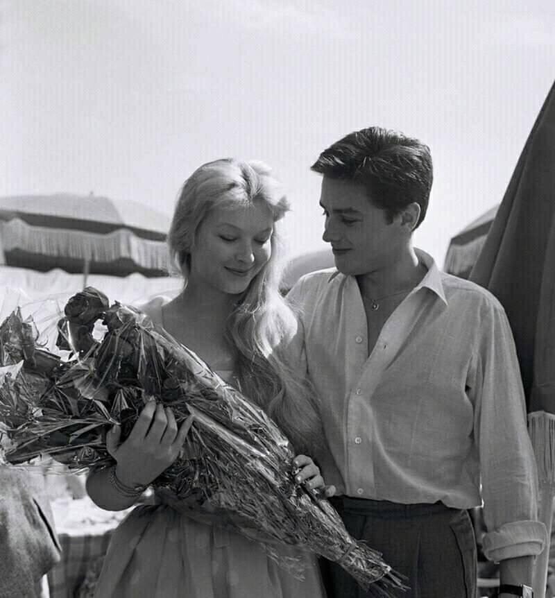 Марина Влади и Ален Делон, 1959 год