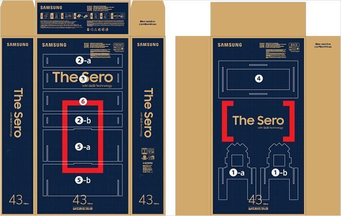 Новые коробки поставляются с люксовыми моделями телевизоров "Serif", "Sero", "Frame"