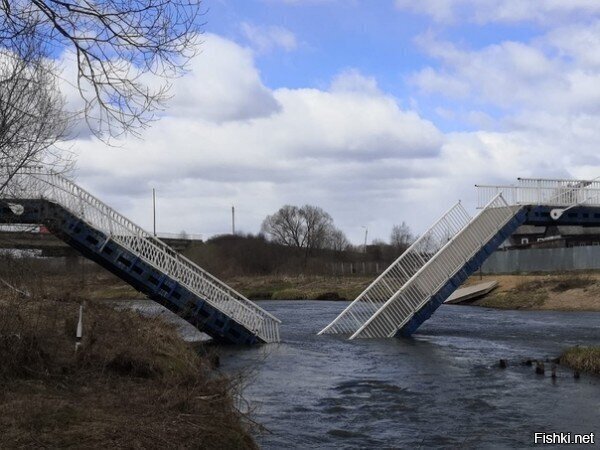 В поселке Борисоглебский Ярославской области обрушился мост, в торжественном ...