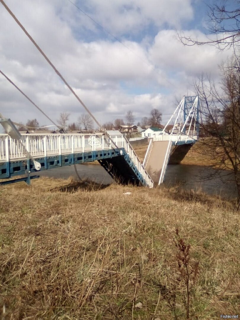 В поселке Борисоглебский Ярославской области обрушился мост, в торжественном ...