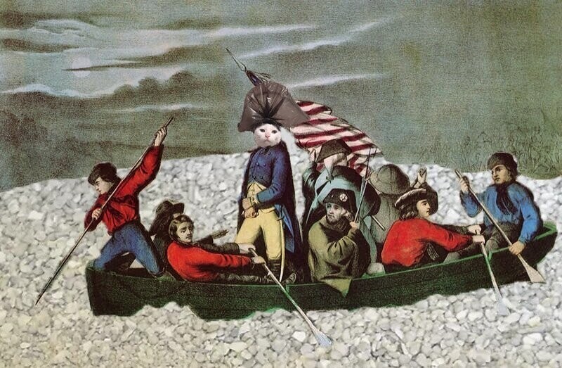 Джордж Вашингтон и переправа его армии через реку Делавэр