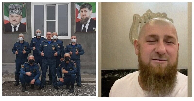 Чеченские спасатели приняли участие в челлендже, запущенном Кадыровым