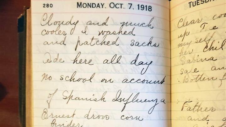 Женщина показала дневники прабабушки, жившей во время испанки