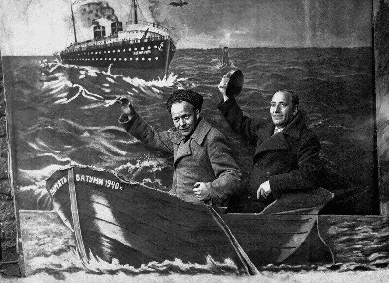 За год до войны. Писатель Аркадий Гайдар и кинорежиссер Александр Разумный. 1940