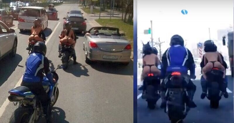 Чебоксары взбудоражили раздетые мотоциклистки: видео
