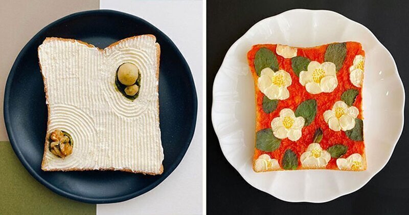 17 изящно украшенных тостов от японской художницы