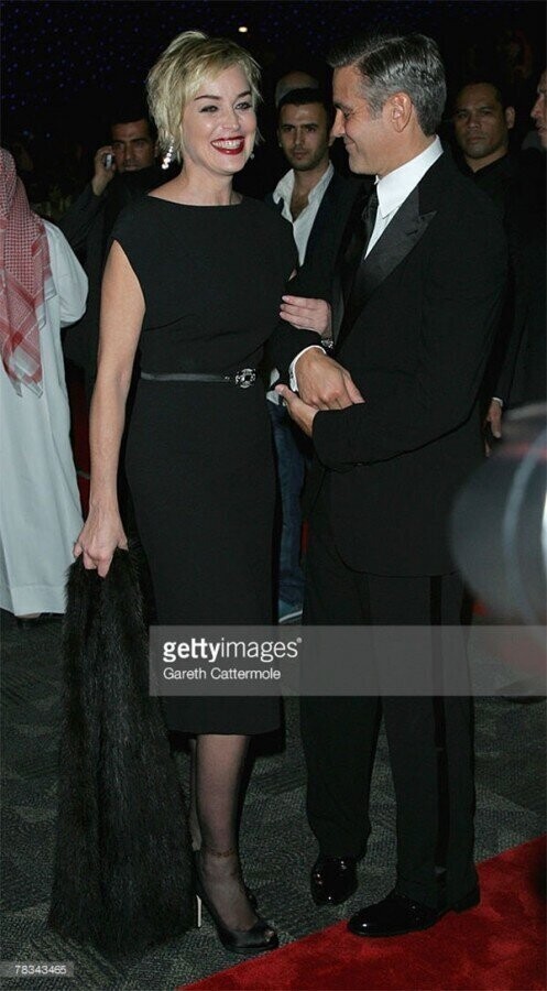 Джордж Клуни и Шэрон Стоун 9 декабря 2007 года