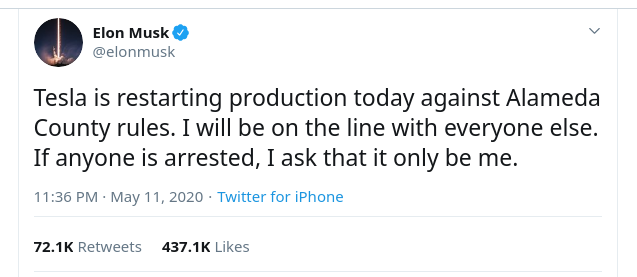 Илон Маск заявил, что готов к аресту