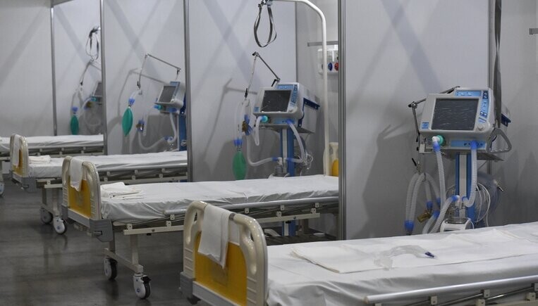 Госпиталь для пациентов с коронавирусом в «Крокус Экспо»