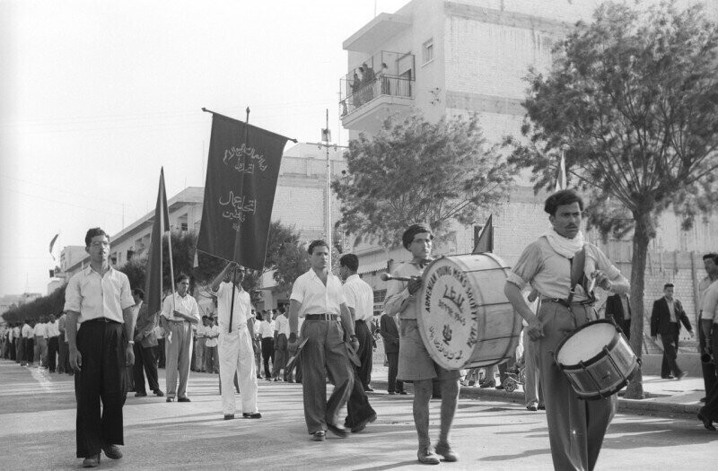 Первомай. Праздник трудящихся. Тель-авив. Израиль. 1947 г.