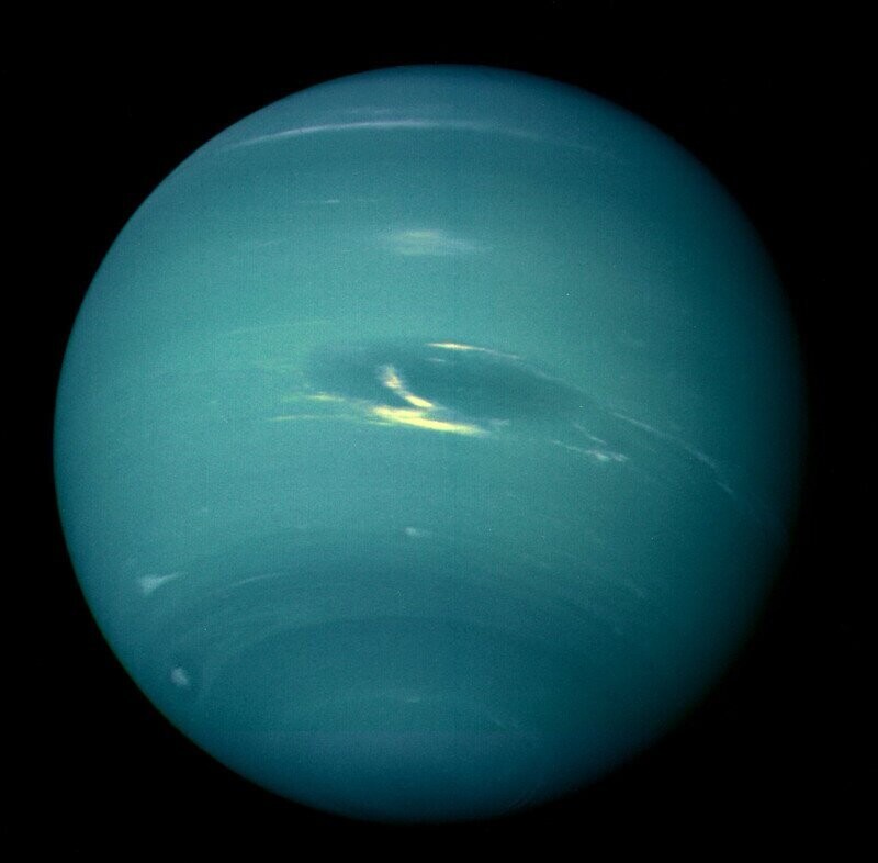 Фотография планеты Нептун с космического аппарата «Вояджер-2». Лето 1989