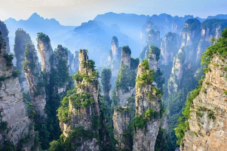 Округ Чжанцзяцзе, Китай, послужил вдохновением для создания летающих гор из фильма «Аватар»