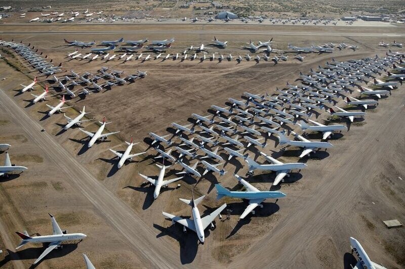 "Кладбище самолетов" в Аризоне серьезно пополнилось из-за коронавируса