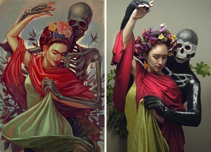 "Танцуя со скелетом", Фрида Кало