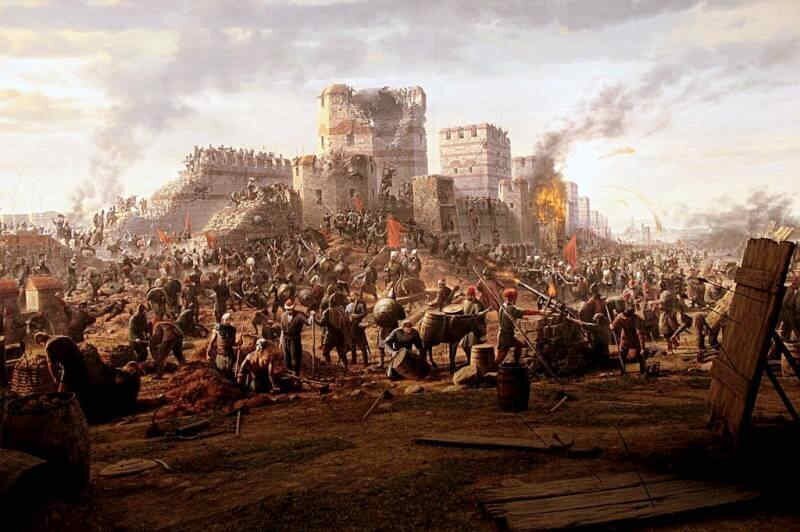 Столица Византийской империи Константинополь пал под ударами турков