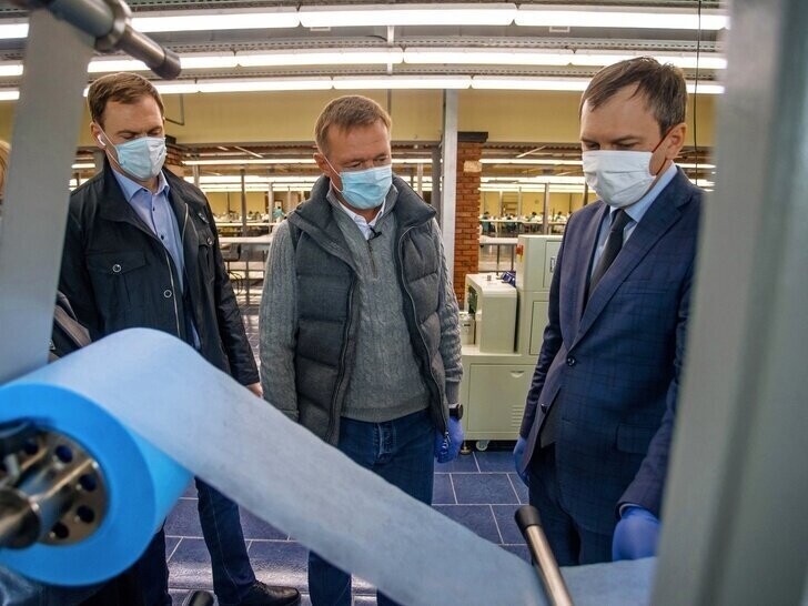 В Курской области запущено производство одноразовых медицинских масок