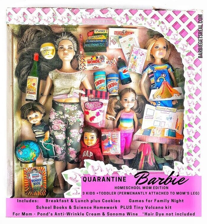 Барби на карантине: Дети на домашнем обучении