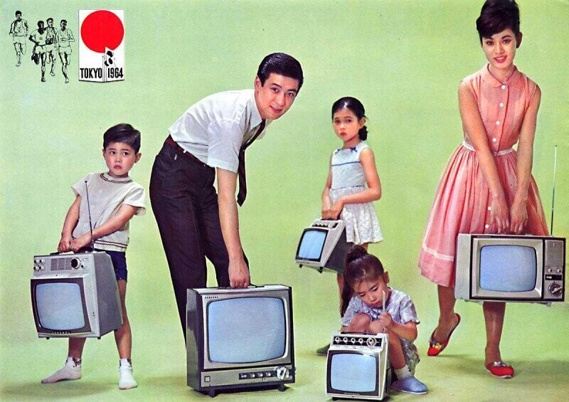 Японская реклама телевизоров. 1964