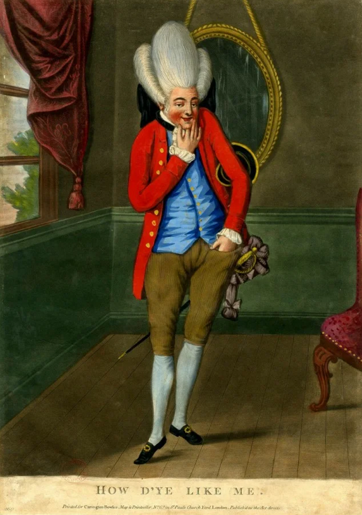 Вычурность мужского костюма XVIII века