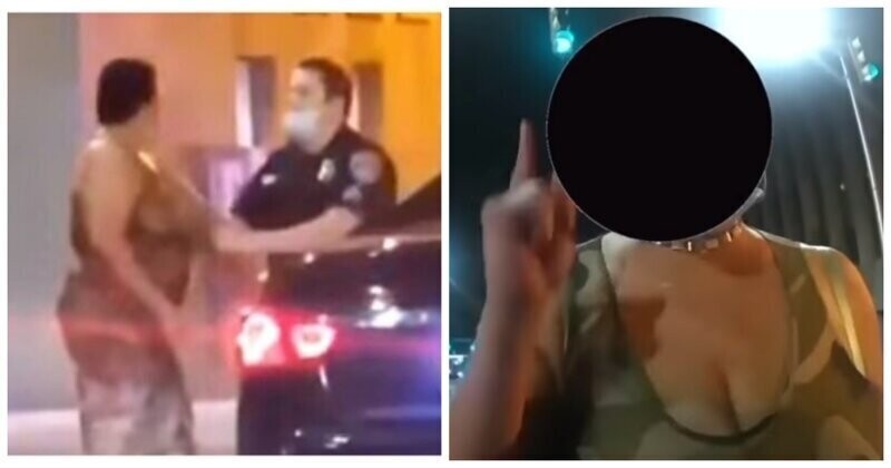 "Оскорбленная" американка начала драться с полицейским и отправилась в нокдаун