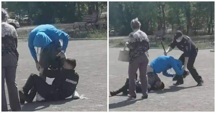 В Магнитогорске полицейские избили дубинкой нарушителя масочного режима