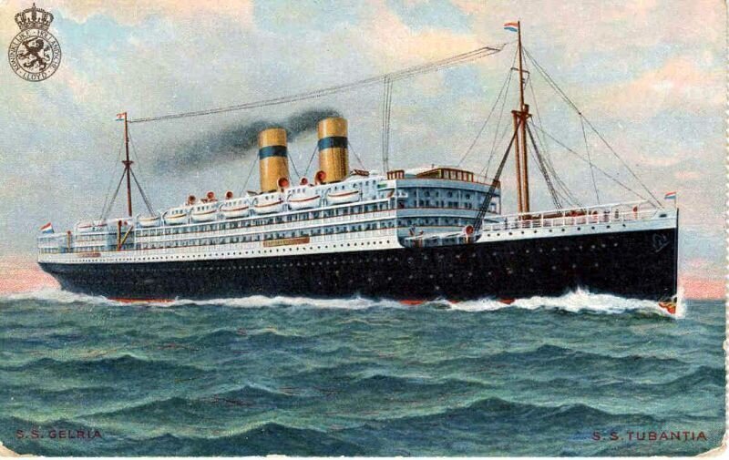 Original print of the SS Tubantia, Royal Holland Lloyd
