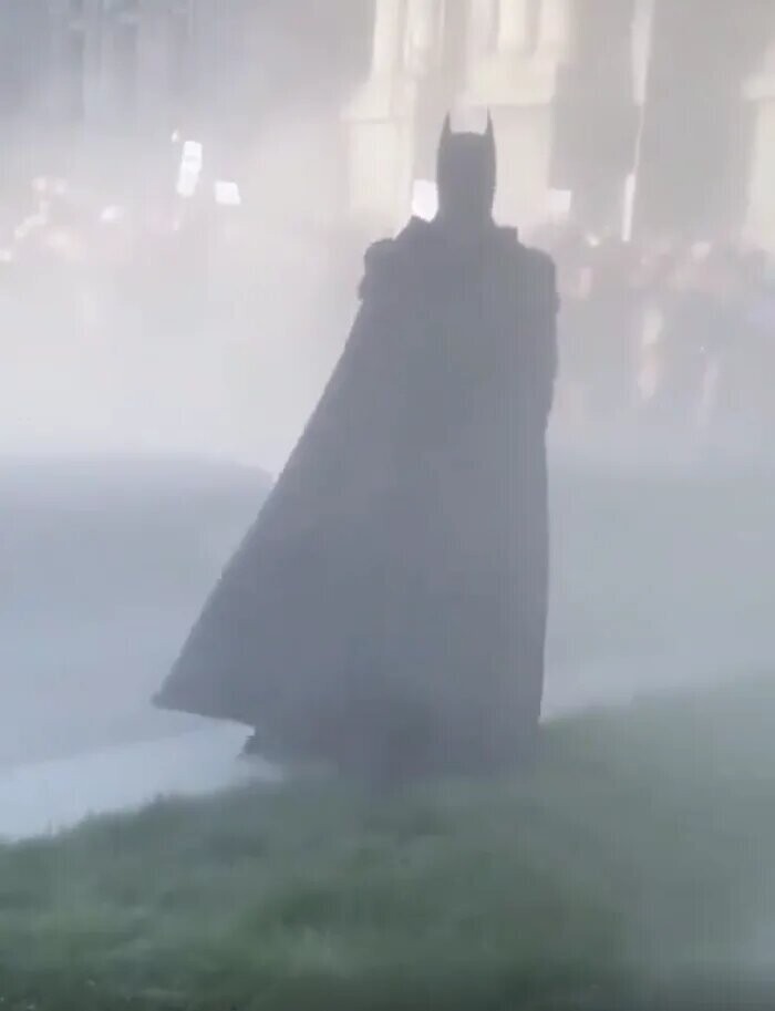 На демонстрации в Филадельфии появился Бэтмен