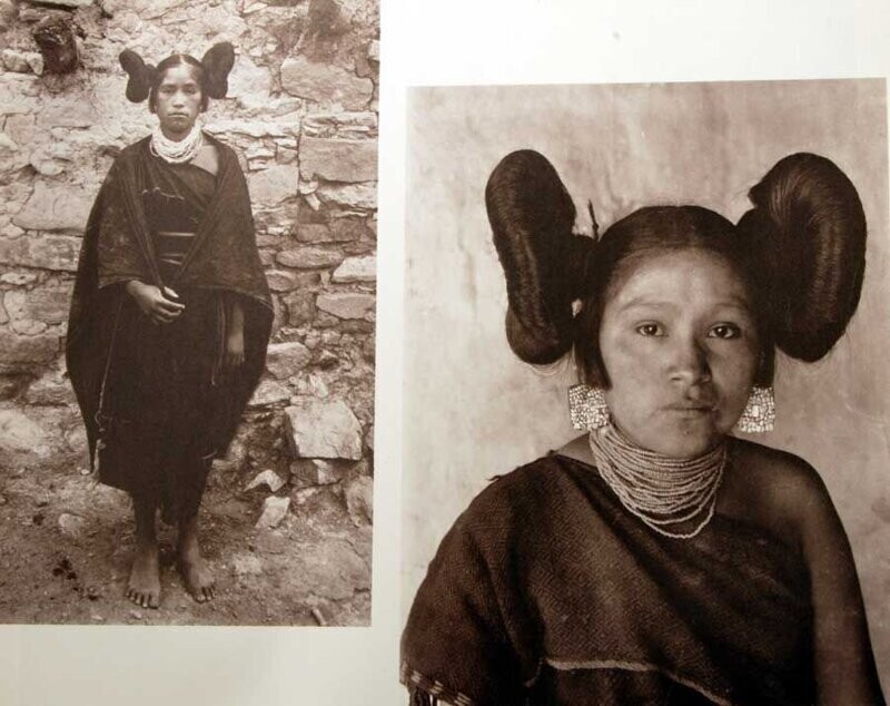 Девушка народа Хопи и её прическа для обряда