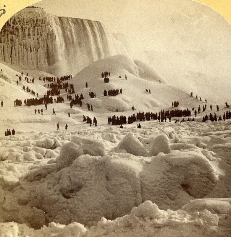 Замерший Ниагарский водопад, ок. 1890