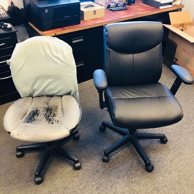 4. Старый и новый офисные стулья