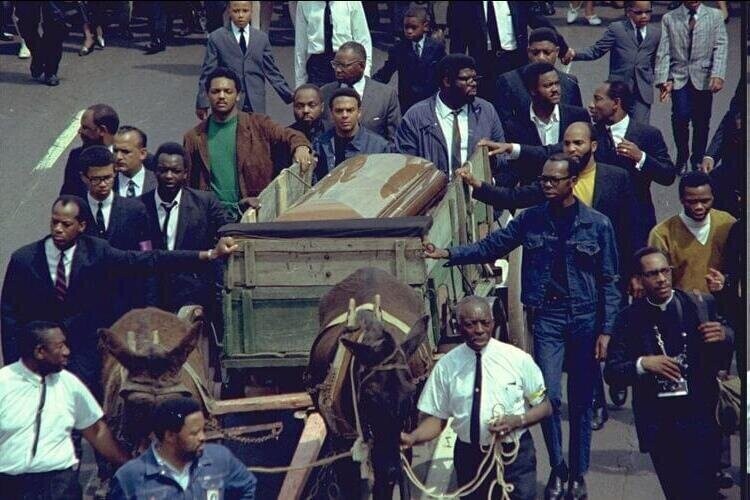 Похороны Мартина Лютера Кинга, апрель 1968 года