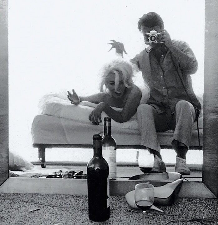 Мэрилин Монро со своим другом, 1962 год.