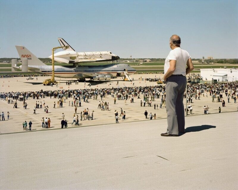 Шаттл "Колумбия" на авиабазе Келли, Сан-Антонио, штат Техас, март 1979 г.