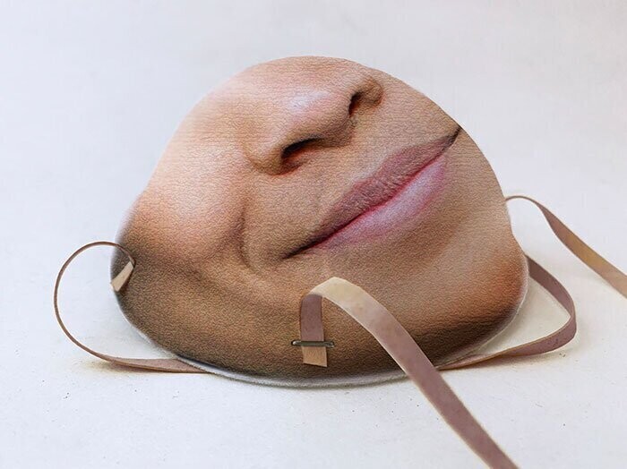 Дизайнер делает защитные маски, которые выглядят как часть лица