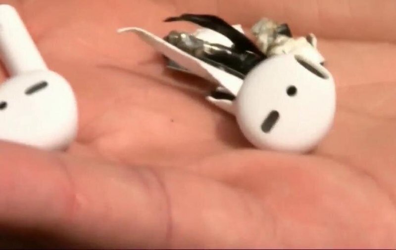 Наушники Apple AirPods взорвались прямо в ухе человека