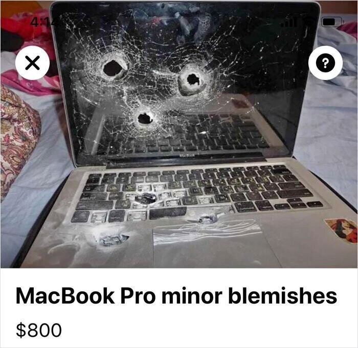 "MacBook Pro с небольшими изъянами"