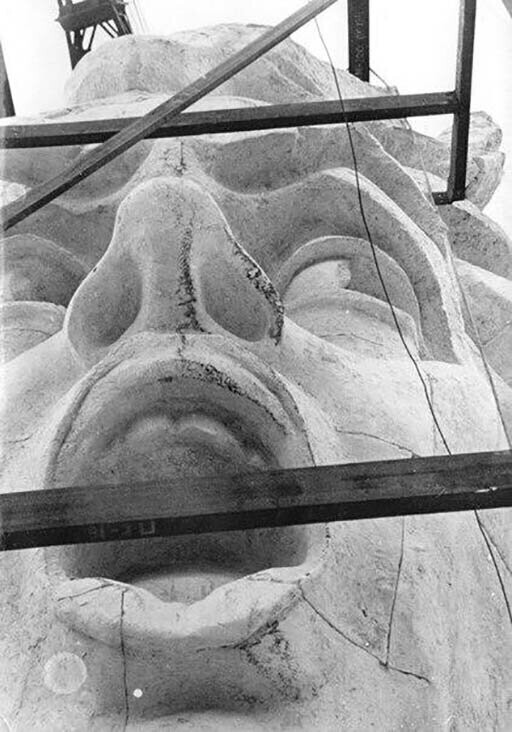 Строительство скульптуры Родина-мать в Волгограде, 1965 год.