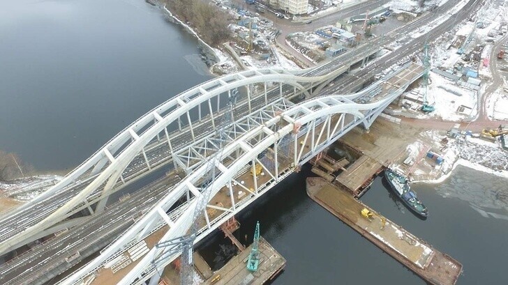 В Москве завершено возведение нового железнодорожного моста через Москву‑реку для МЦД‑1
