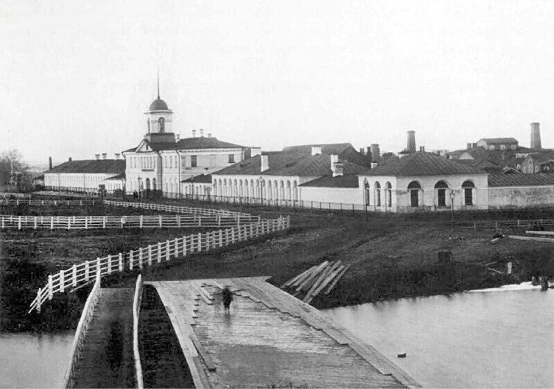  Общий вид зданий Адмиралтейских Ижорских заводов.