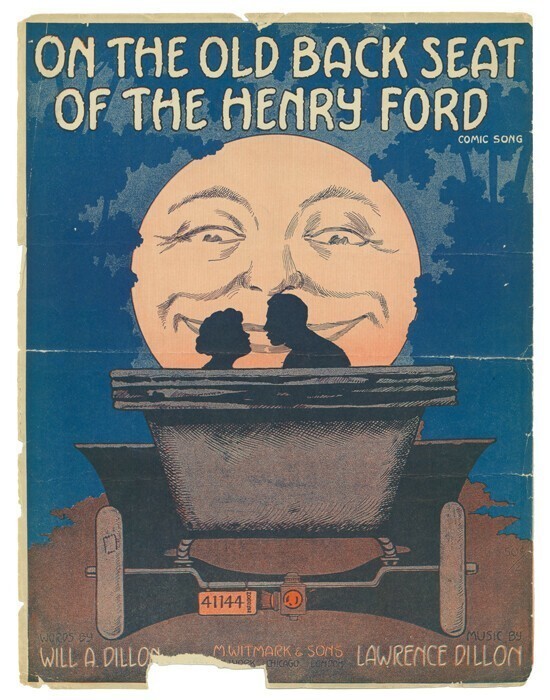 Ноты к юмористической песне On the Old Black Seat of the Henry Ford, 1916