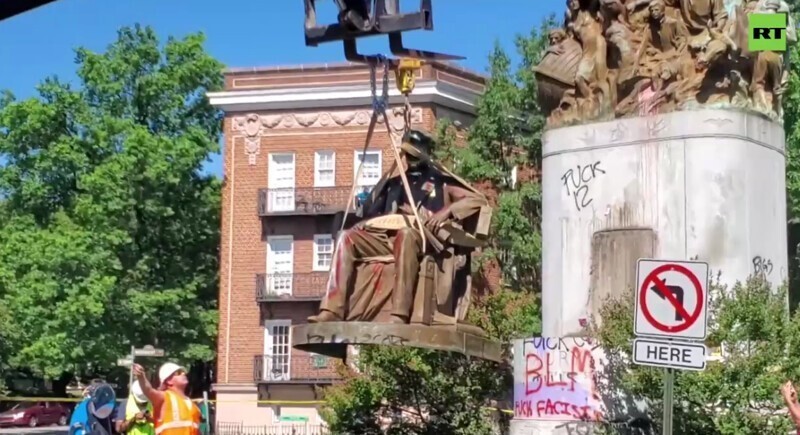 История не угодила - в США демонтировали ещё один памятник конфедерату