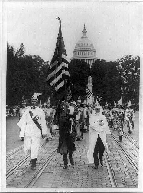 Парад ку-клукс-клановцев в Вашингтоне, 1926 год