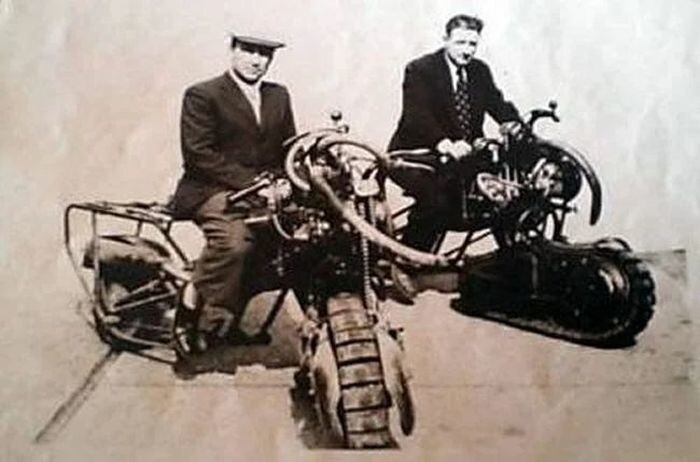 Гусеничный мотоцикл «Мерсье», созданный для бездорожья