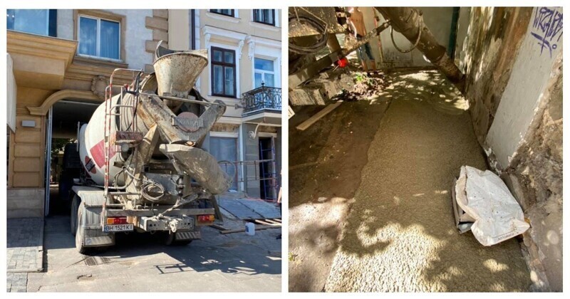 Разборки по-одесски: жители залили бетоном подвал депутата