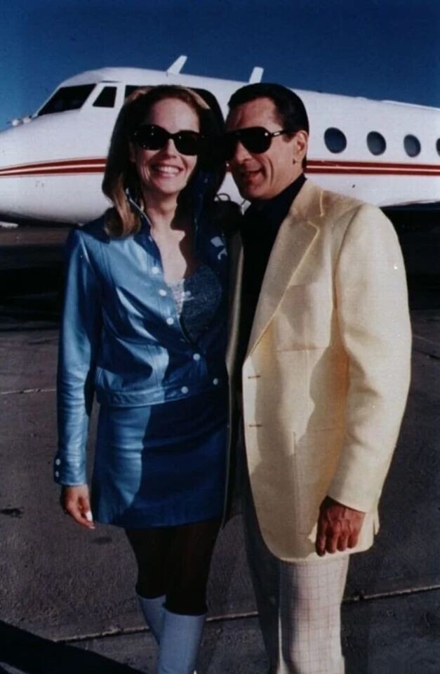 Шэрон Стоун и Роберт Де Ниро на съёмках фильма "Казино" Мартина Скорсезе. 1995 год.