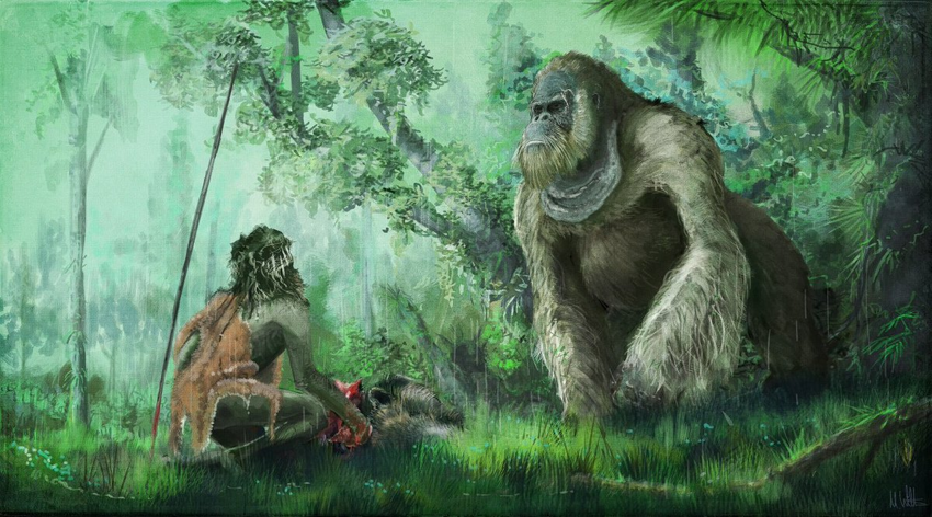 Гигантопитек: Другая ветка наших предков породила чудовищ в 600 кг, но люди и их поубивали